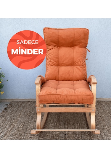 Reyo Home Sallanan Sandalye Minderi Kapitone Çift Cepli Kiremit