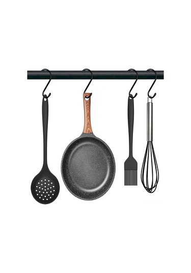 Konesam 4 Adet 15 Cm Metal Kaymazlı Kaplama S Kanca - Çelik Materyal, Ev Ve Bahçe İçin Çamaşır, Bitki, Tencere Asma