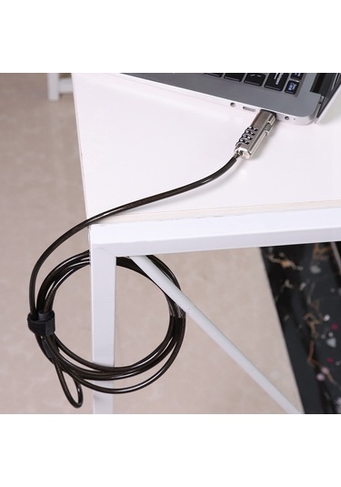 Shineyee 4 Basamaklı Şifreli Usb Bilgisayar Kilitli, Alüminyum Birleşmeli Dayanıklı Çelik Kablo İle Anti-hırsızlık Koruma
