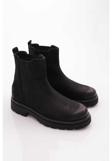 Dgn 6947 Erkek Yani Lastikli Bot Siyah Nubuk Dgn 6947 Erkek Yani Lastikli Bot Siyah Nubuk