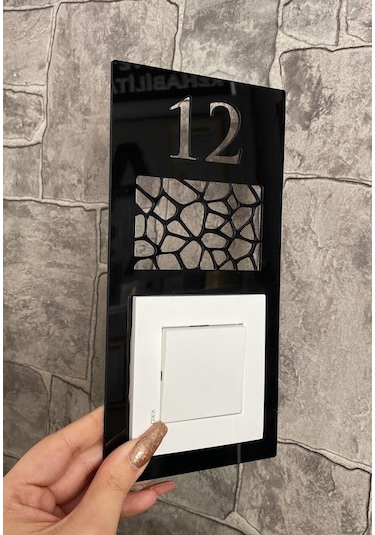 Daire Kapı Numarası Zil Priz Çerçevesi