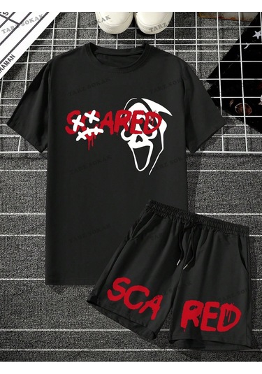 Tarzsokak Alt/üst T-shirt Ve Şort Takımı Kod Alt156 Siyah