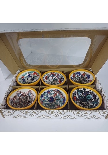 Konak Züccaciye Çini Dekorlu Çerezlik-6 Lı Desenli