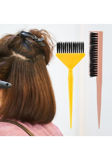 Suntek 2 Parça Saç Boyası Boyama Kiti Alay Fırçası Pembe