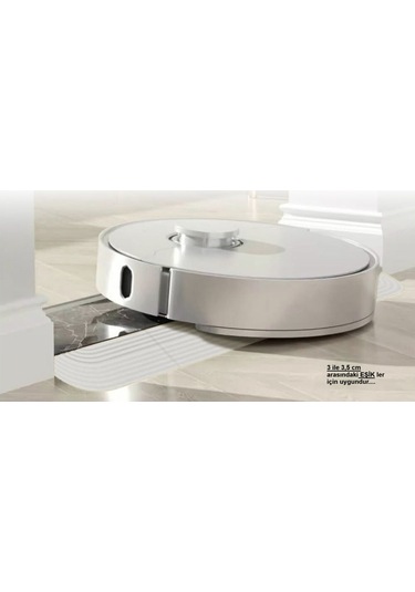 3yk.3d 2,9-3,5 cm Kapı Eşiği Rampası BEYAZ Tüm Robot Süpürge veTekerlekli Sandalyeler için