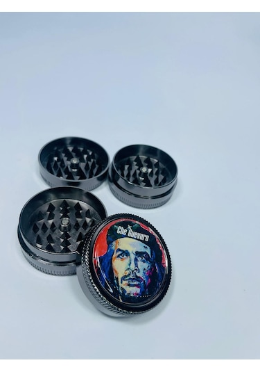 Che Guevara Metal 2 Parça Sivri Diş Tütün Öğütücü Grinder 50 MM