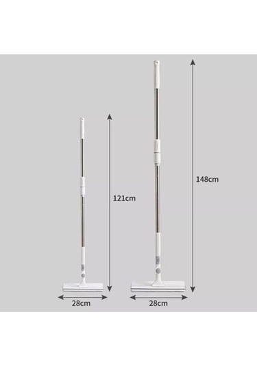 Yedek Bezli Cam Silme Aparatı Bükülebilir Teleskopik Camsil