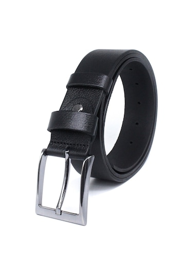 %100 Hakiki Tek Kat Deri Erkek Kemer 4 Cm Kot & Klasik