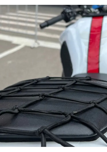 Lemestar Motosiklet Ve Atv İçin 40x40 Cm Esnek Çanta Filesi - 6 Kancalı Güvenli Taşıma Ağı