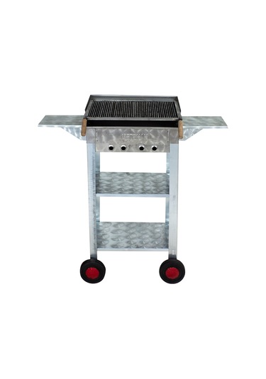 Metehan MTH-74 Pervazlı - Kanatlı - Maltız Izgaralı - Dört Tekerlekli Battal Boy Mangal