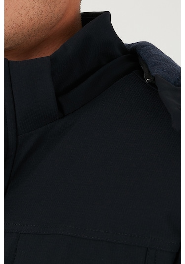 Buratti Regular Fit Çıkarılabilir Kapüşonlu Astarlı Erkek Mont 497Hector Lacivert