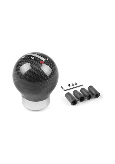 Sones Universal Araç Karbon Fiber Vites Topuzu, 5 Vitesli