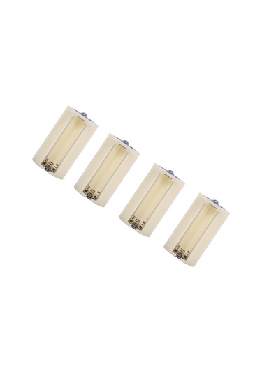 Maiyame 4 Adet Pil Dönüştürücü Kutu, Aa'dan D Boyutuna Çevirici, 3 Adet Aa Yuvarlak Pil Kullanıma Uygun, Beyaz Abs Malzeme, Taşınabilir Acil Durumlar İçin