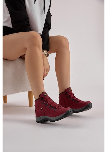Rahat Kalıp Bağcıklı Unisex Bordo Trekking Bot V2rts-0 Bordo