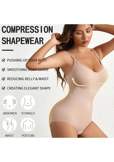 Bej Flarixa Dikişsiz Vücut Şekillendirici Kadın Bodysuit Açık Kasık Shapewear Doğum Sonrası Karın Kontrol Shapewear Zayıflama İç Tulum
