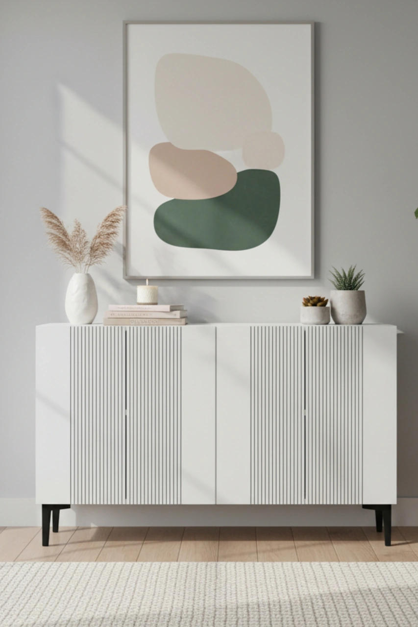 Ka1203b Corsa120 Konsol, Kahve Köşesi, Tv Sehpası Beyaz 120cm Beyaz