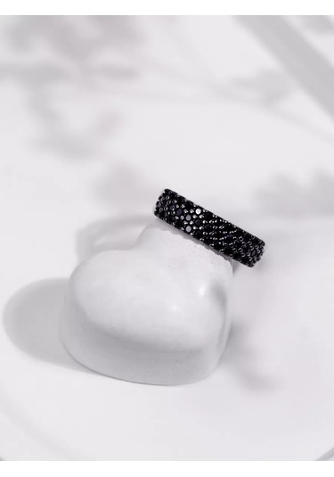 Lucente 925 Ayar Gümüş Yüzük 202821128 Siyah