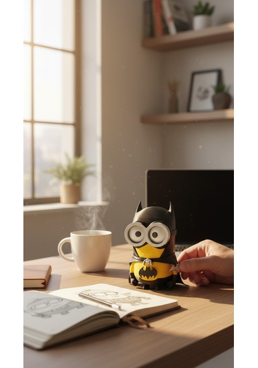 Batman Minion Figür Koleksiyonluk Özel Tasarım 14cm