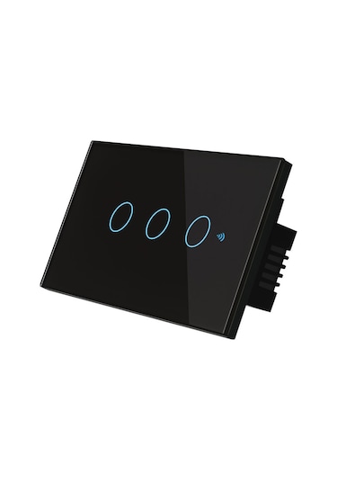 Tenfowee Akıllı Wi-fi Anahtarı: Alexa/google Uyumlu, Ses/app/rf433 Kontrol, Zamanlayıcı, Grup Paylaşımı, 3 Yollu Siyah Çok Renkli