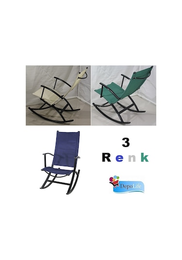 Depolife Sallanır Sandalye Şezlong  Berjer  Koltuk Balkon Teras Dinlence Tel