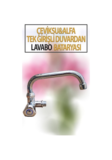 Alfa Model Tek Girişli Duvardan Lavabo Bataryası Krom