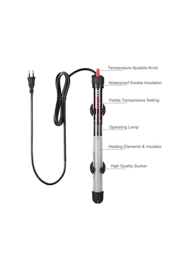 Pazly Springsun Su Geçirmez Akvaryum Isıtıcı - 20-34 C, 25w-300w Seçenekleri, Ayarlanabilir Sıcaklık