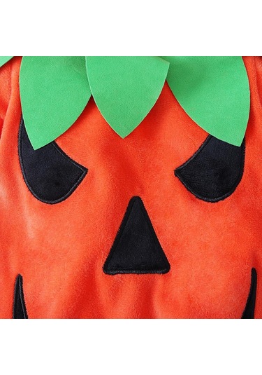 Cadılar Bayramı Balkabağı Bebek Erkek Kız Uzun Kollu Kapşonlu Romper Tulum Cosplay Kostüm Giysileri 0-24 Ay İçin Çok Renkli