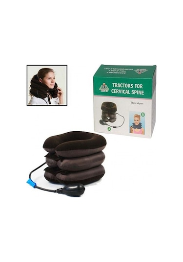 Şişirilebilir Pompalı Ortopedik Boyun ve Seyahat  Yastığı