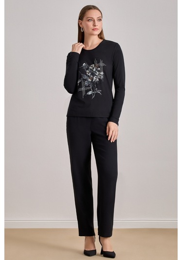 Düz Kesim Siyah Viskon Bluz Siyah