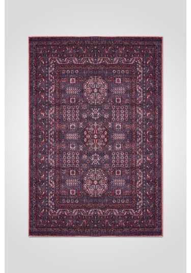 Arkaik Halı Koleksiyonu Zamansız Dokulu Desen, Tozumaz, Kolay Temizlik, İnce Form Mor