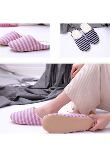 Yaozixa Evde Rahat Pamuklu Terlik - Kaymaz Tabanlı, Sessiz Ve Yumuşak Çiftler İçin Diğer