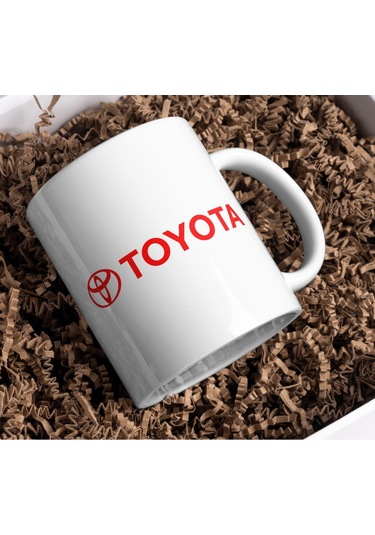 Applucky Toyota Logo Tarihçesi Baskı Kupa Bardak Beyaz