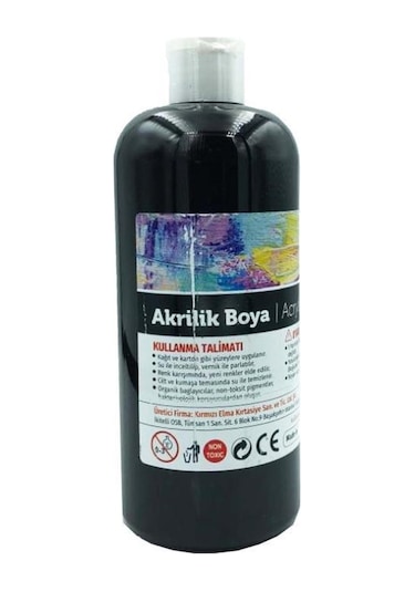 Red Apple Akrilik Boya 500 Gr Siyah Ra 500-16