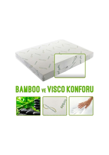 Uzunbebe Opalin 150X200 Çift Kişilik Bamboo Visco Ortopedik Bambu Yatak