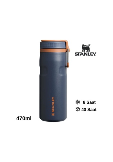 Stanley The Iceflow Twist Flip Termos 0.47 Lt Termos Kupa Kamp Matara Lacivert