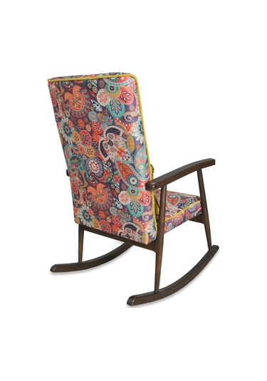 Asedia Trend Ceviz Retro Sallanan Sandalye Koltuk