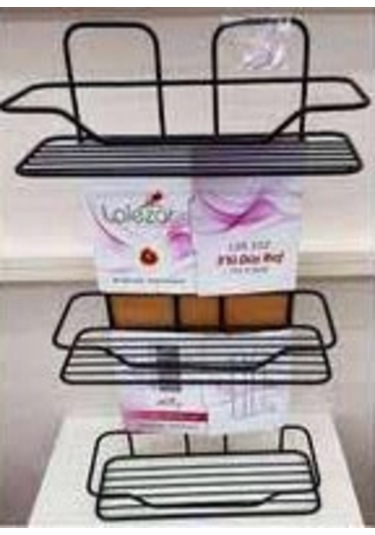 Zambak 3lü Raf Siyah Beyaz 5365 Çok Renkli