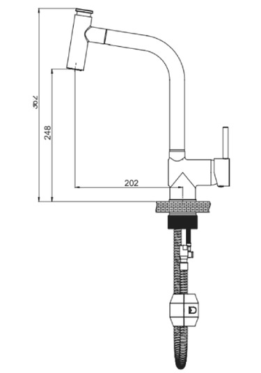 Eviye Bataryası Spiralli Yatık Boru Krom
