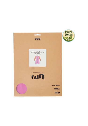 Kietla Bebekler İçin Uv Korumalı Şortlu Mayo Pink Red Pembe