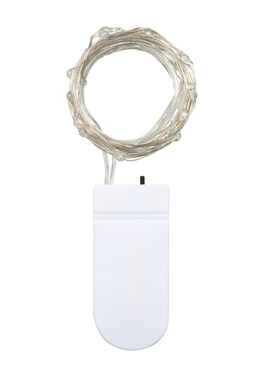 Geeksen 2 Metre Sarı Işık 20 Led Kopuru Tel Feneri - Taşınabilir, Ip65 Su Geçirmez Pil Yok Sarı