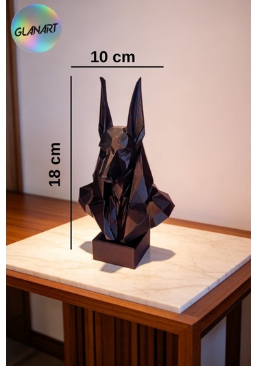 Hediyelik Masa Üstü 3 Boyutlu Anubisin Başı Figürü 1 Adet 3 D Filament 36876061