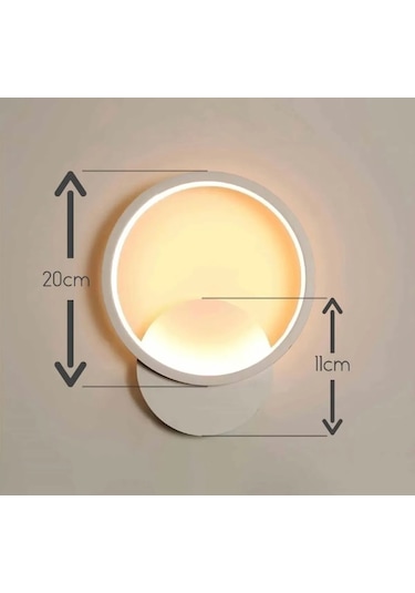 Yatak Odası,çocuk Odası,antre, Modern Tarz Duvar Led Aplik Beyaz