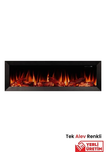 Magel 130 Elektrikli Şömine - Isıtıcısız, Metal Çerçeveli, Tek Re