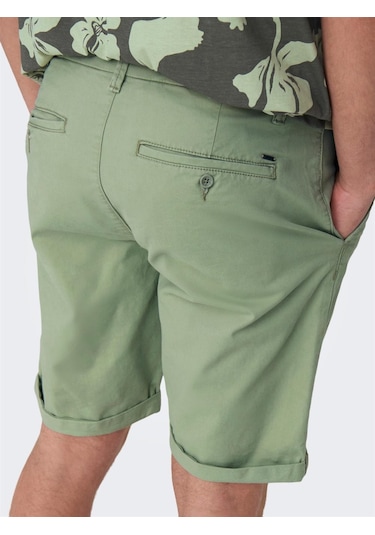 Only & Sons Onspeter Reg Twill 4481 Shorts Noos Erkek Şort-26441 - S Yeşil