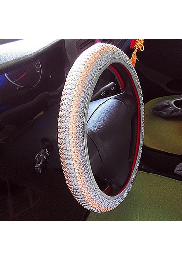 Reedark Yazın Serin Tutan Nefes Alabilir Kaymaz Direksiyon Kılıfı - Bej Renk Diğer