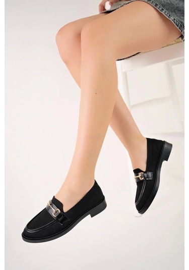 Tb-021 Terzi Bey Siyah Triko Siyah Taban G Toka Günlük Kadın Ayakkabı Kömür2