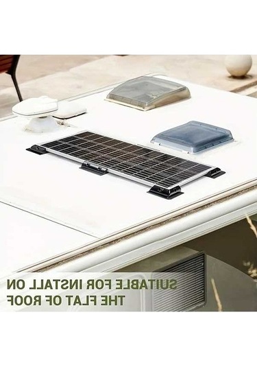 Trendooze Sunshine022 Rv Güneş Paneli Bağlantı Braketi Seti Çift Portlu Yat Karavan Aksesuarları İçin