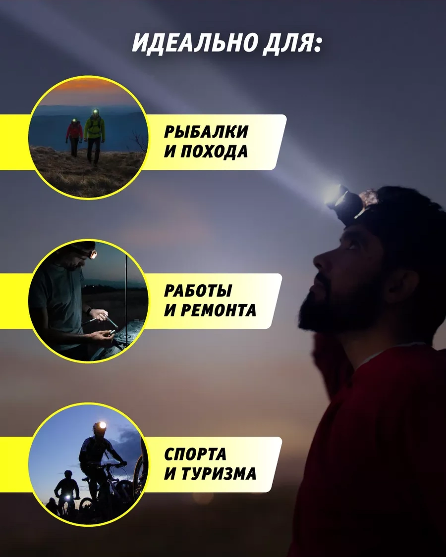 Navigator Şarjlı Kafa Feneri 234845021 Siyah