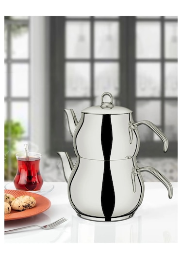 Yunusoğlu Home Hüma Midi Boy Çelik Çaydanlık Takımı Diğer