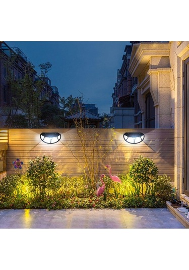 Technojet 2 Adet 122 Ledli Oval Cob Led Solar Güneş Enerjili Bahç